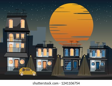 construcción en ilustración de vectores urbanos