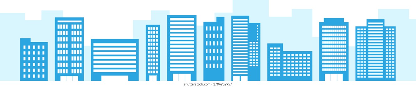 Ilustración de la construcción y el vector de la ciudad.
