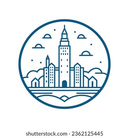 building cityscape icon design vector 07