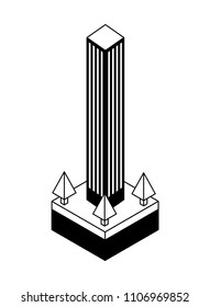 building cityscape isometric icon