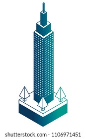 building cityscape isometric icon