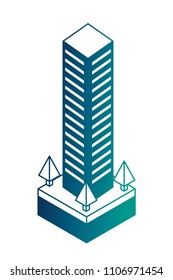 building cityscape isometric icon