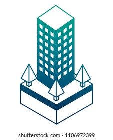 building cityscape isometric icon