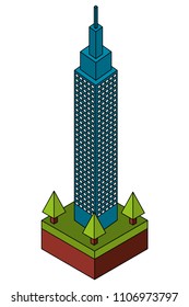 building cityscape isometric icon