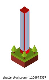 building cityscape isometric icon