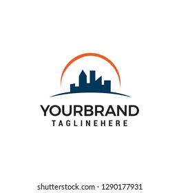 building cityscape Skyline Logo designs Template vector