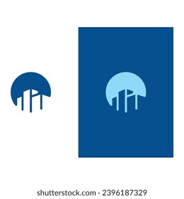 logo sencillo de la ciudad de edificios