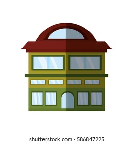 building classic construction shadow vector illustration eps 10