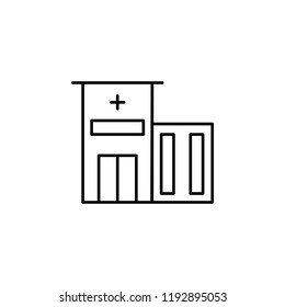 building, clinic, hospital icon. Element of hospital building for mobile concept and web apps illustration. Thin line icon for website design and development, app development on white background