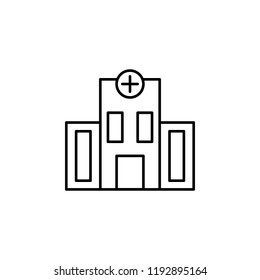 building, clinic, hospital icon. Element of hospital building for mobile concept and web apps illustration. Thin line icon for website design and development, app development on white background