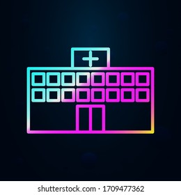 Building, clinic, hospital nolan icon. Simple thin line, outline vector of hospital building icons for ui and ux, website or mobile application
