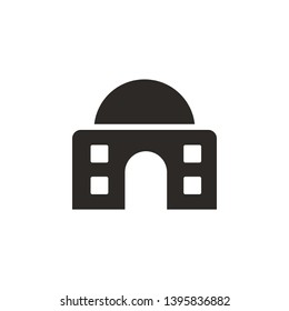 Building, college icon - Vector. Simple element illustration from UI concept. Building, college icon - Vector. Infographic concept vector illustration. on white background