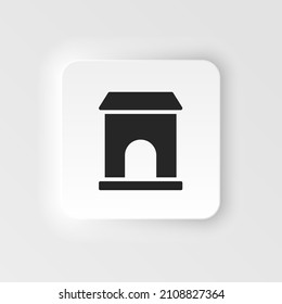 Building, college icon - Vector. Simple element illustration from UI concept. Building, college icon neumorphic style vector icon