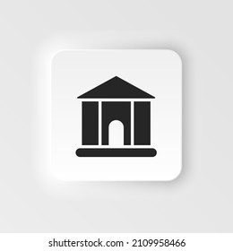 Building, college icon - Vector. Simple element illustration from UI concept. Building, college icon neumorphic style vector icon