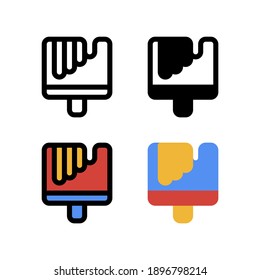 Building Color Brush Icon, Logo, and illustration Vector