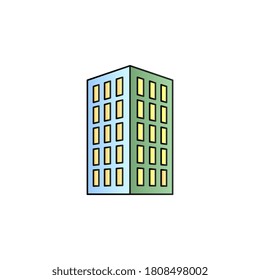 Building color gradient vector icon