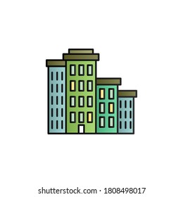 Building color gradient vector icon