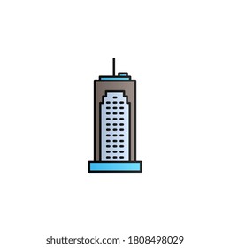 Building color gradient vector icon
