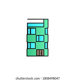 Building color gradient vector icon
