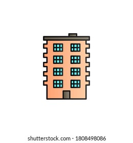 Building color gradient vector icon