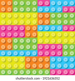 Building colorful Blocks Toys pattern