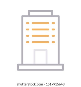 building colour line vector icon