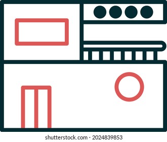 Diseño de iconos de vectores de color de construcción