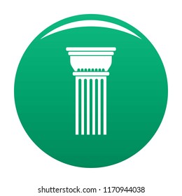 Building column icon. Simple illustration of building column vector icon for any design green