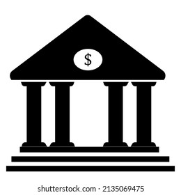 building with column symbols vector illustration isolated on white background