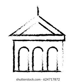 building with columns icon