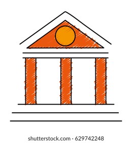 building with columns icon