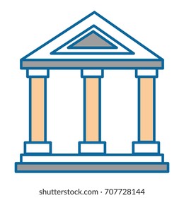 building with columns icon