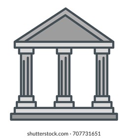 building with columns icon