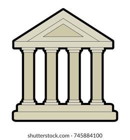 building with columns icon