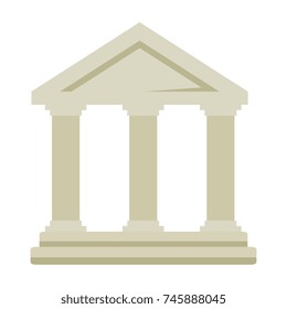 building with columns icon