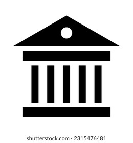 Generar con el icono de columnas. Edificio de bancos. Ilustración del vector