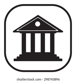 building with columns symbol vector illustration