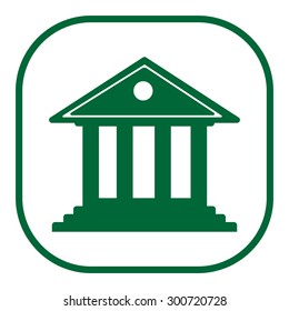 building with columns symbol vector illustration