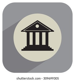 building with columns symbol vector illustration