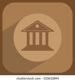 building with columns symbol vector illustration