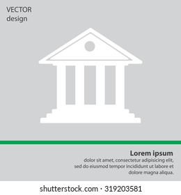 building with columns symbol vector illustration