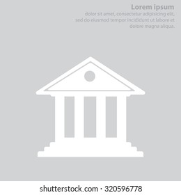 building with columns symbol vector illustration