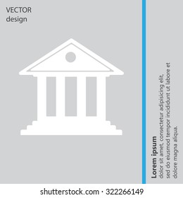 building with columns symbol vector illustration