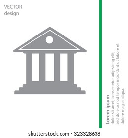building with columns symbol vector illustration