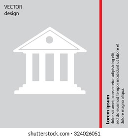 building with columns symbol vector illustration