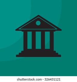 building with columns symbol vector illustration