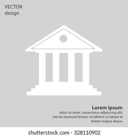 building with columns symbol vector illustration