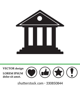 building with columns symbol vector illustration