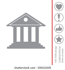 building with columns symbol vector illustration