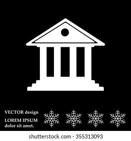building with columns symbol vector illustration